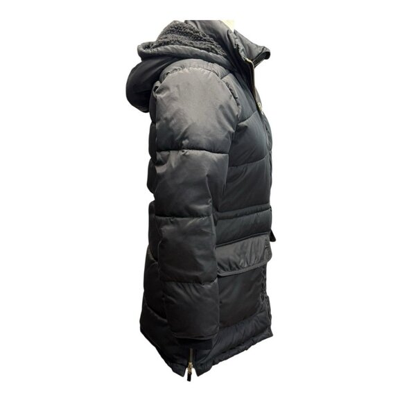 J Crew Womens Puffer Jacket~Size XS Petite~Black Midthigh Zip Pockets L11 36 - Picture 4 of 14